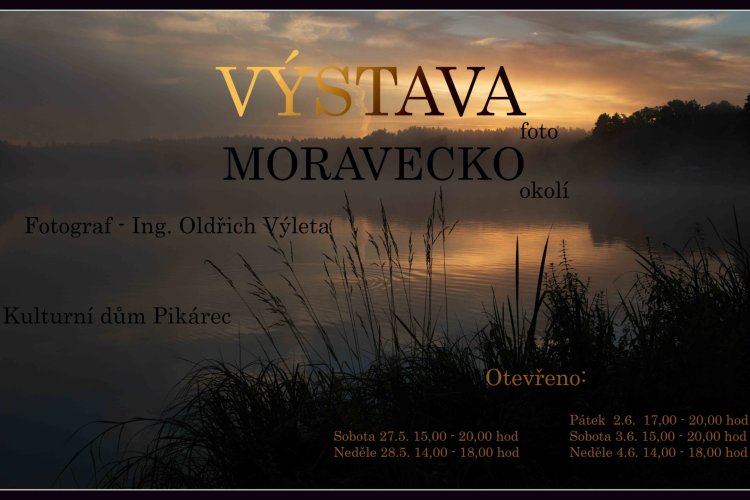 Pozvánka na výstavu fotografií Moravecko a okolí do Pikárce